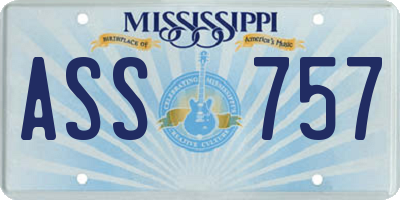 MS license plate ASS757