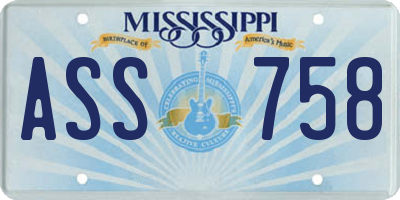MS license plate ASS758