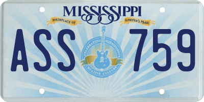 MS license plate ASS759