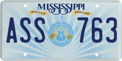 MS license plate ASS763