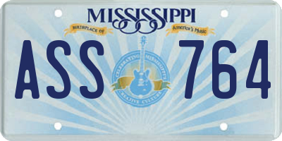 MS license plate ASS764