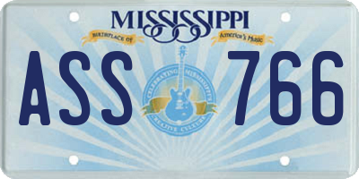 MS license plate ASS766