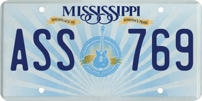 MS license plate ASS769