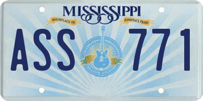 MS license plate ASS771