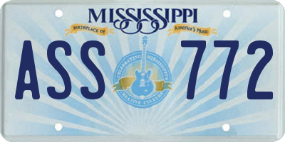 MS license plate ASS772