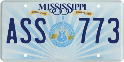 MS license plate ASS773