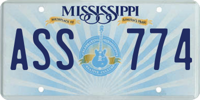 MS license plate ASS774