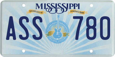 MS license plate ASS780