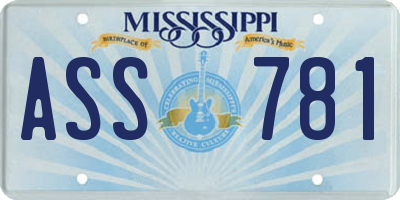 MS license plate ASS781