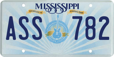 MS license plate ASS782
