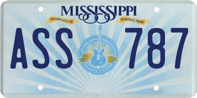 MS license plate ASS787