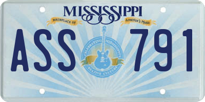 MS license plate ASS791