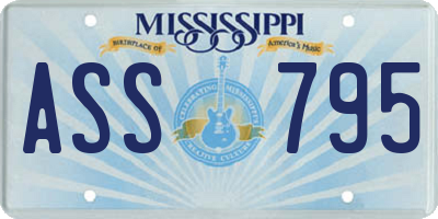 MS license plate ASS795