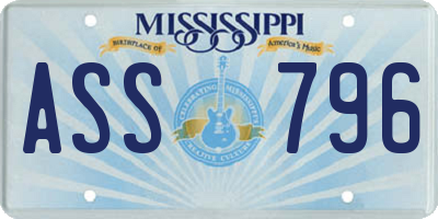 MS license plate ASS796