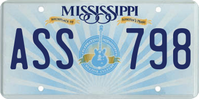 MS license plate ASS798
