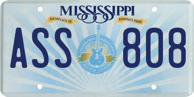 MS license plate ASS808