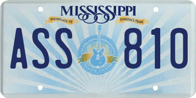 MS license plate ASS810
