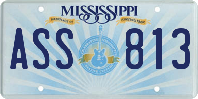 MS license plate ASS813