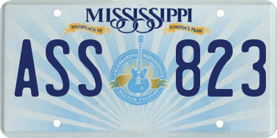 MS license plate ASS823