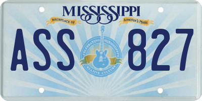 MS license plate ASS827