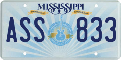 MS license plate ASS833