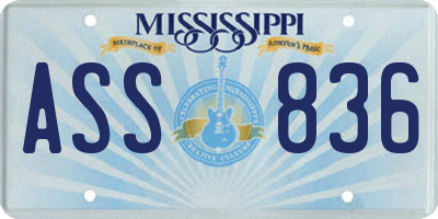 MS license plate ASS836