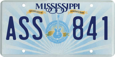 MS license plate ASS841