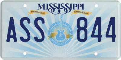 MS license plate ASS844