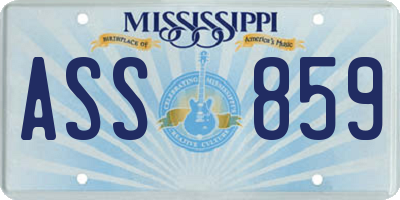 MS license plate ASS859