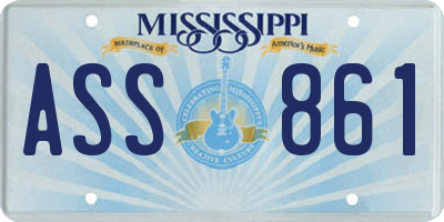 MS license plate ASS861