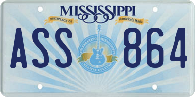 MS license plate ASS864