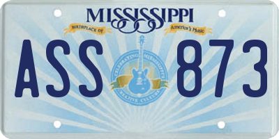 MS license plate ASS873
