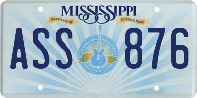 MS license plate ASS876