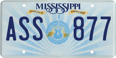 MS license plate ASS877