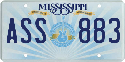 MS license plate ASS883