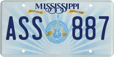 MS license plate ASS887