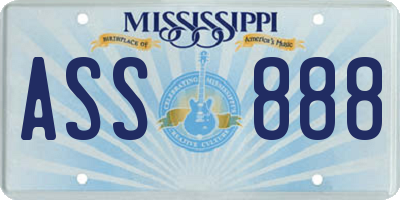 MS license plate ASS888