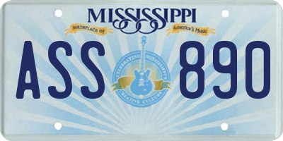 MS license plate ASS890