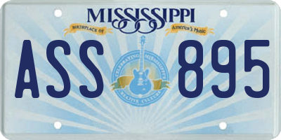 MS license plate ASS895