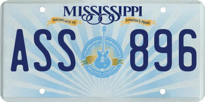 MS license plate ASS896