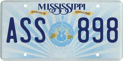 MS license plate ASS898