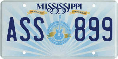 MS license plate ASS899