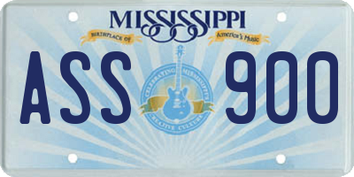 MS license plate ASS900