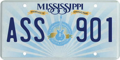 MS license plate ASS901