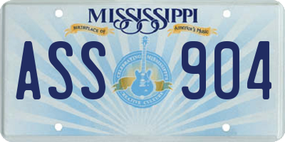 MS license plate ASS904