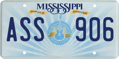 MS license plate ASS906