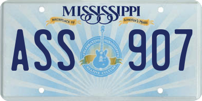 MS license plate ASS907