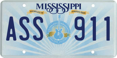 MS license plate ASS911