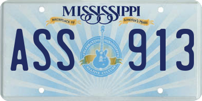 MS license plate ASS913