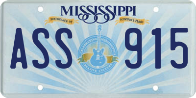 MS license plate ASS915